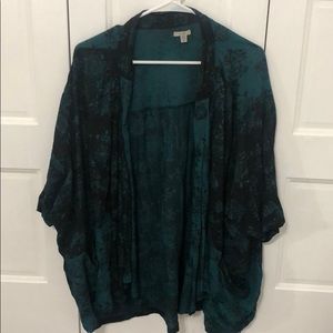 Ecote Teal/Black Kimono